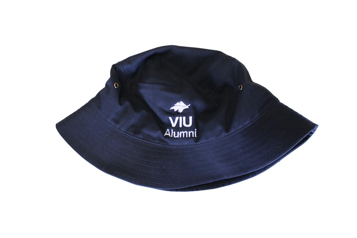 Blue Bucket hat with the VIU Alumni Logo 